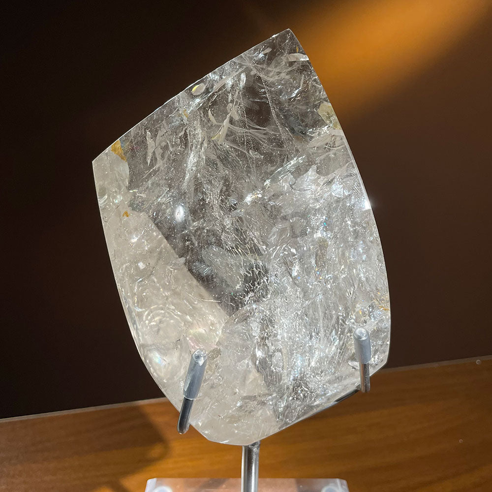 Exact Piece: 0.74kg Rainbow Clear Quartz Freeform with Stand