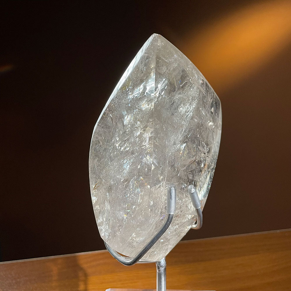 Exact Piece: 0.74kg Rainbow Clear Quartz Freeform with Stand