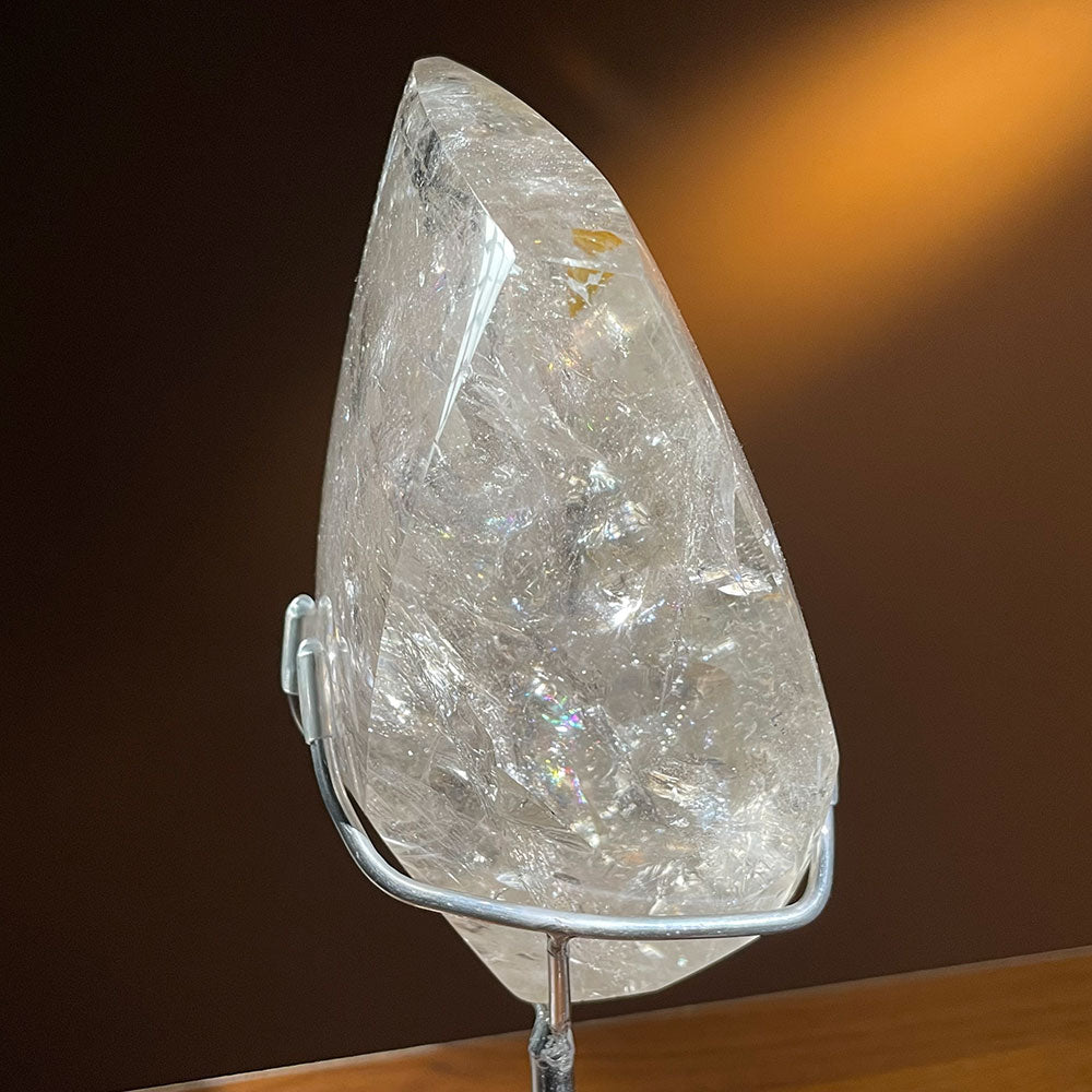Exact Piece: 0.74kg Rainbow Clear Quartz Freeform with Stand