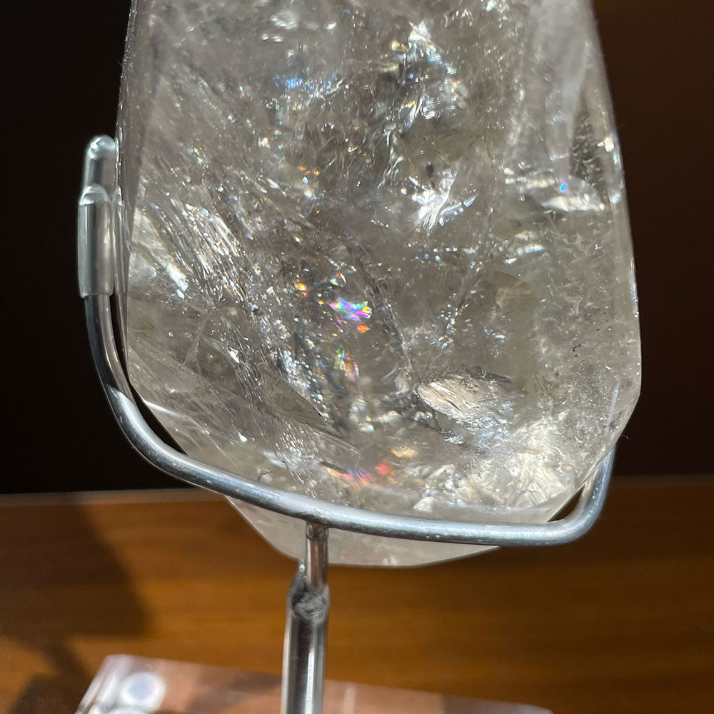 Exact Piece: 0.74kg Rainbow Clear Quartz Freeform with Stand