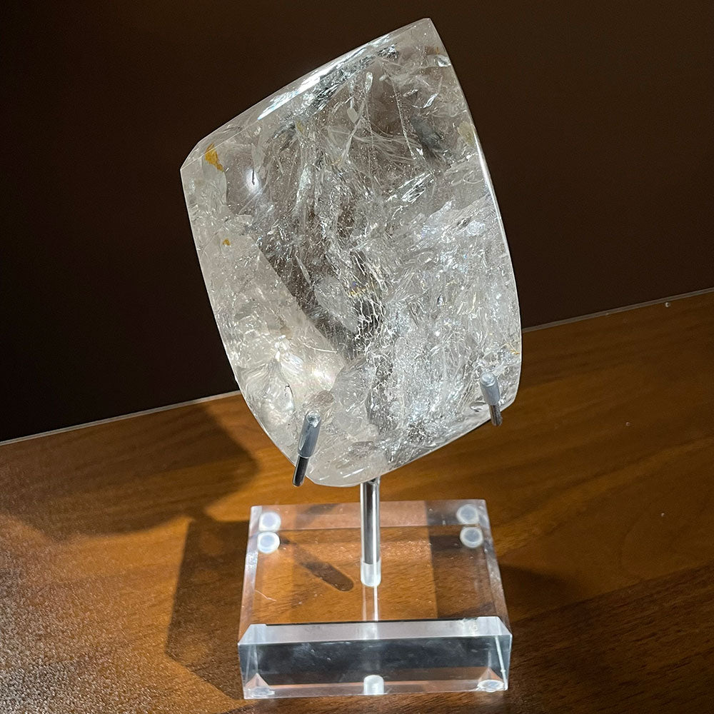 Exact Piece: 0.74kg Rainbow Clear Quartz Freeform with Stand