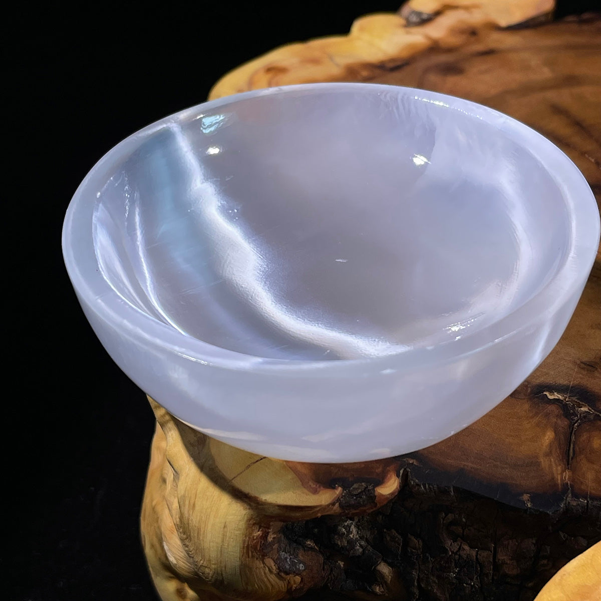 Selenite Bowl Healing Stone Crystal Bowl Reiki Hand Carved