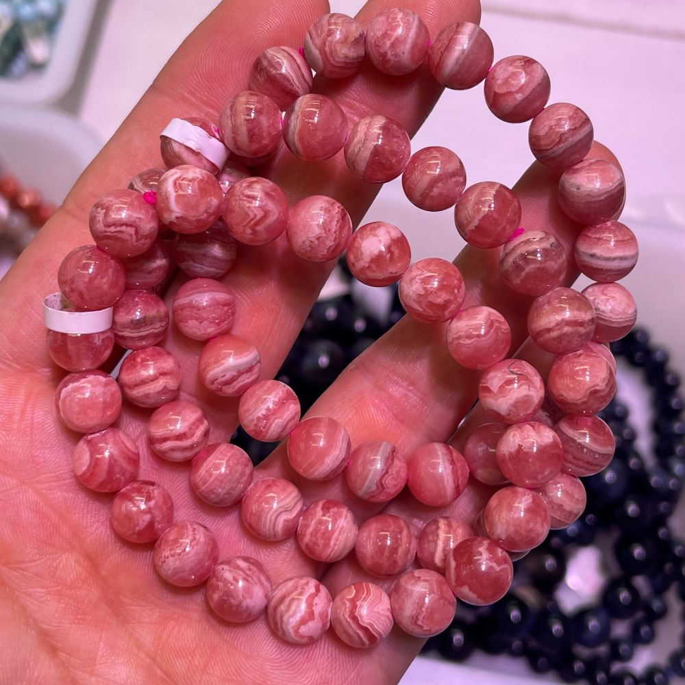 Rhodochrosite Bracelet 9mm
