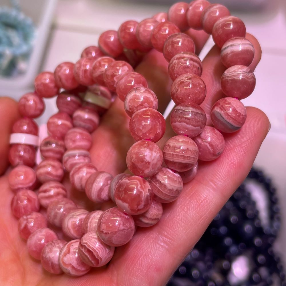 Rhodochrosite Bracelet 9mm