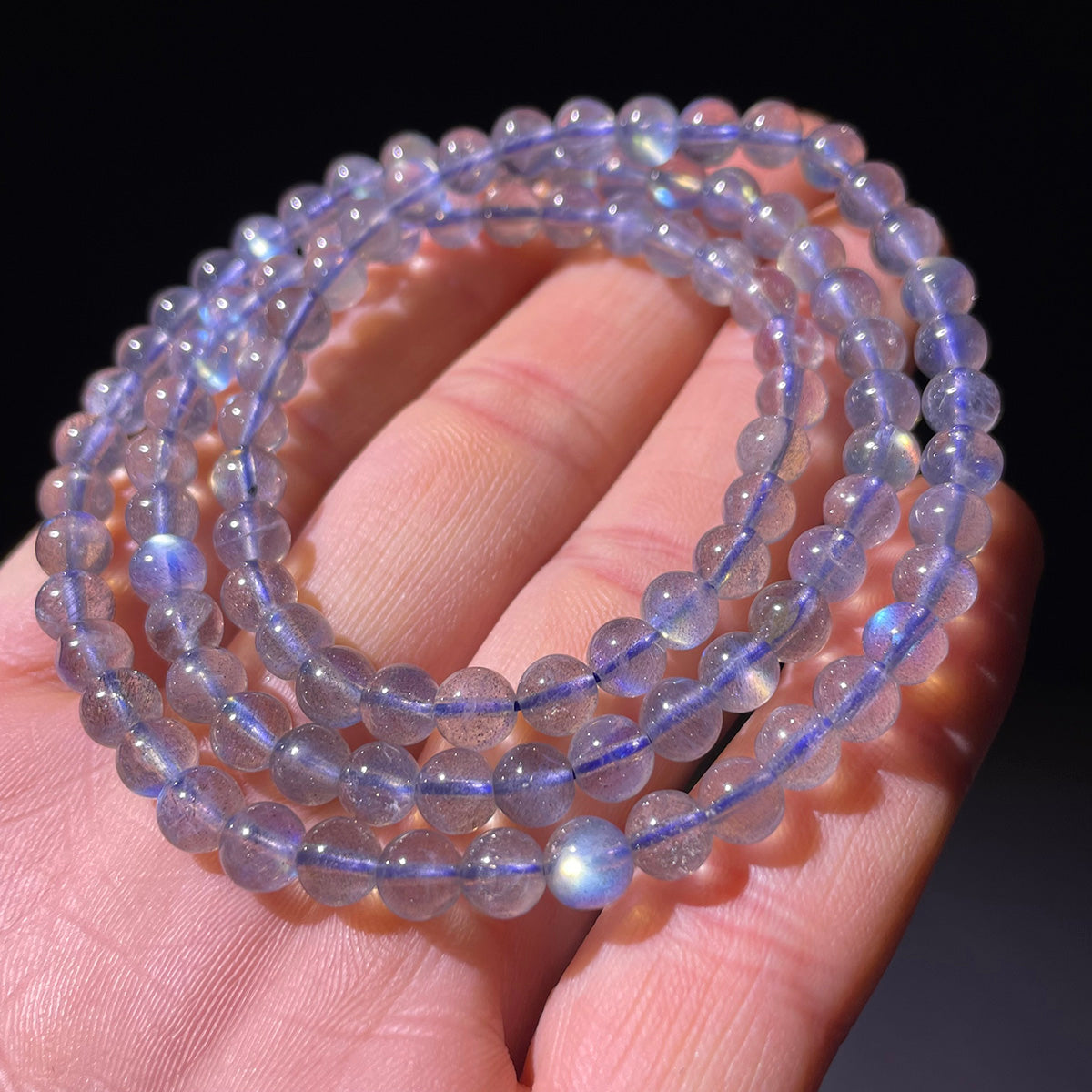 Labradorite 3 circles bracelet 