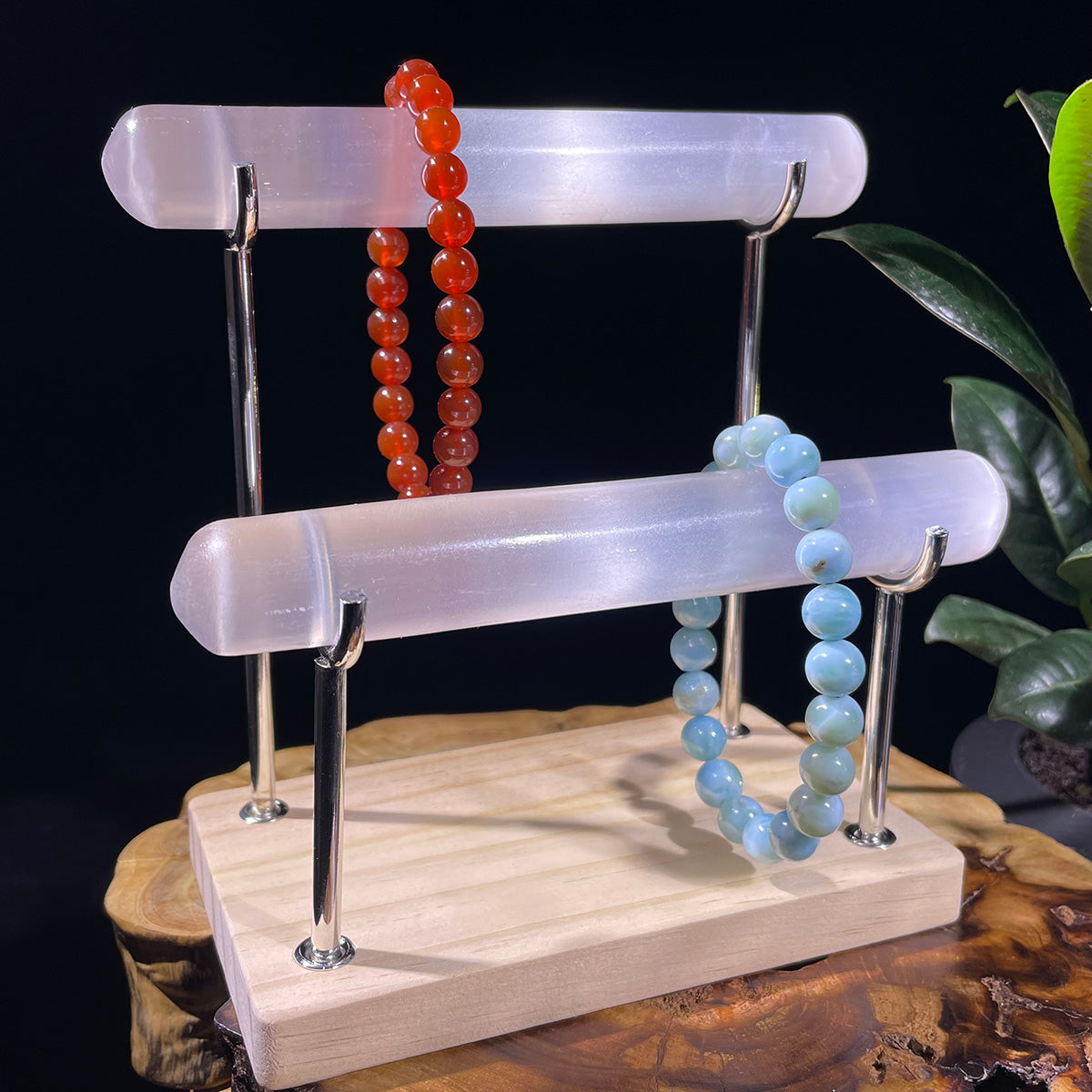 Double Selenite Bracelet Holder