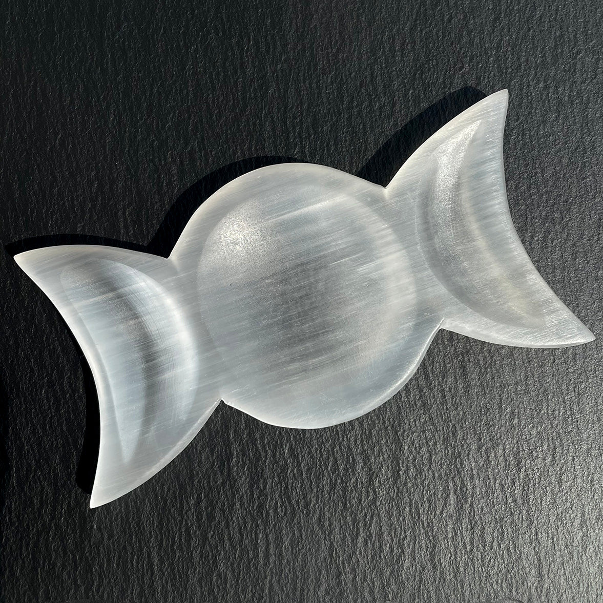 Selenite Triple moon