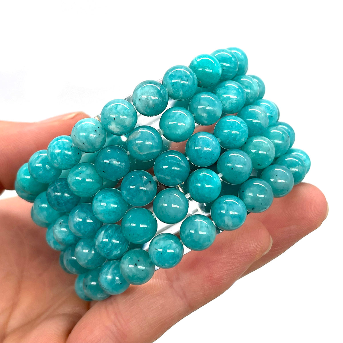 Amazonite Bead Bracelet Real Crystal Bracelet Healing Stones Bracelets For Women