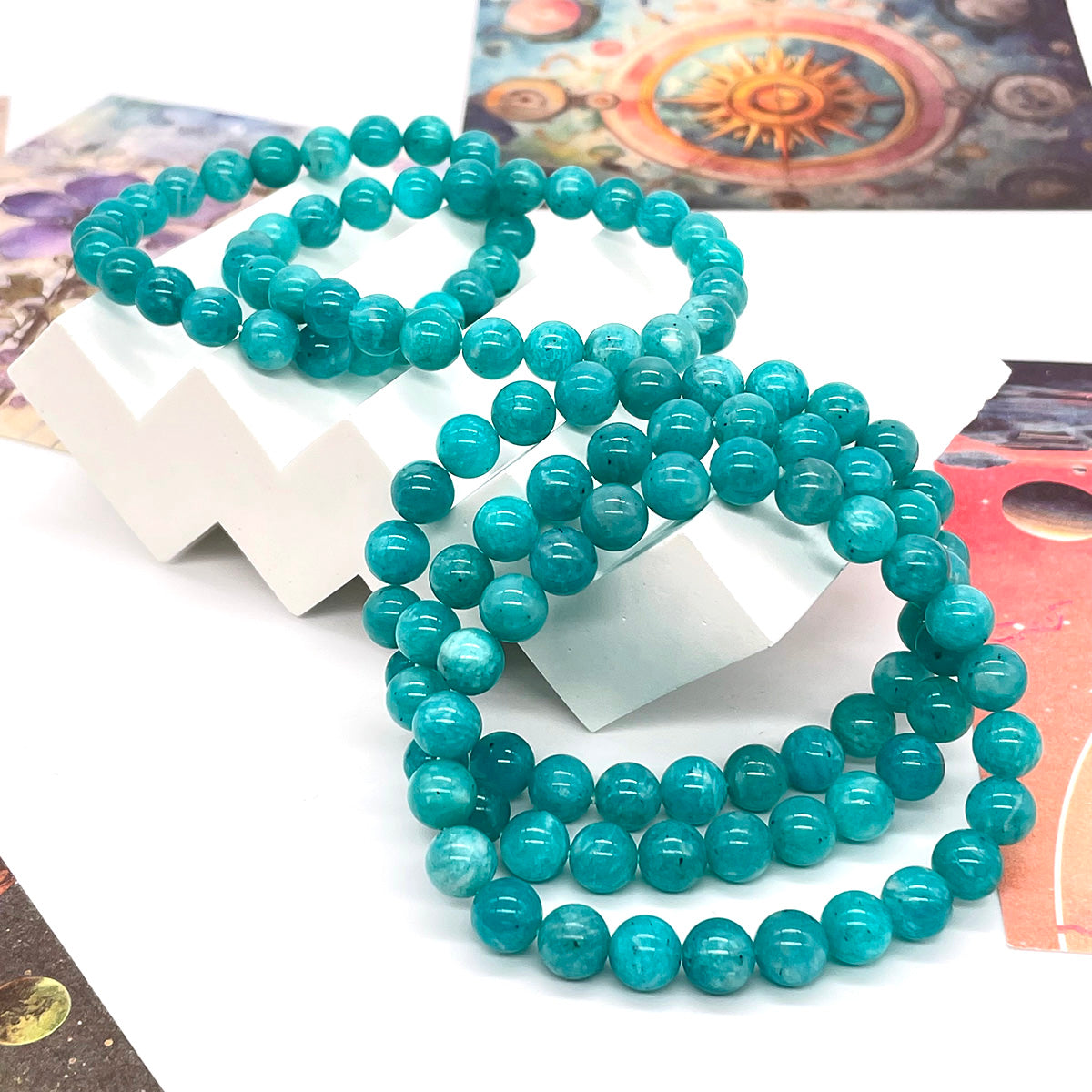 Amazonite Bead Bracelet Real Crystal Bracelet Healing Stones Bracelets For Women