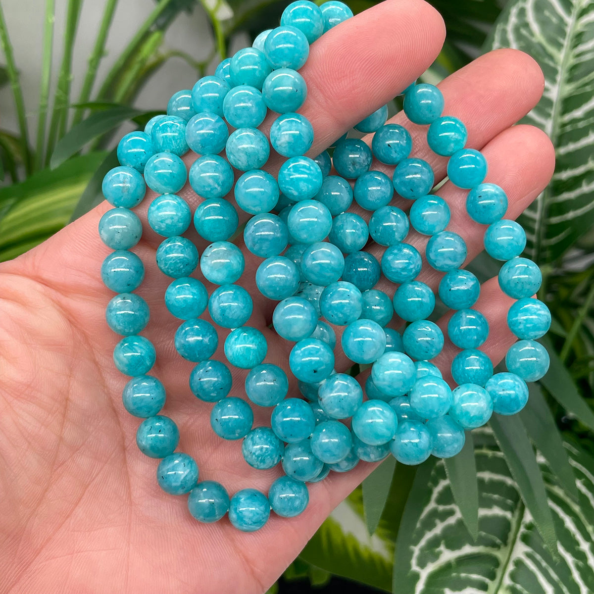 Amazonite Bead Bracelet Real Crystal Bracelet Healing Stones Bracelets For Women