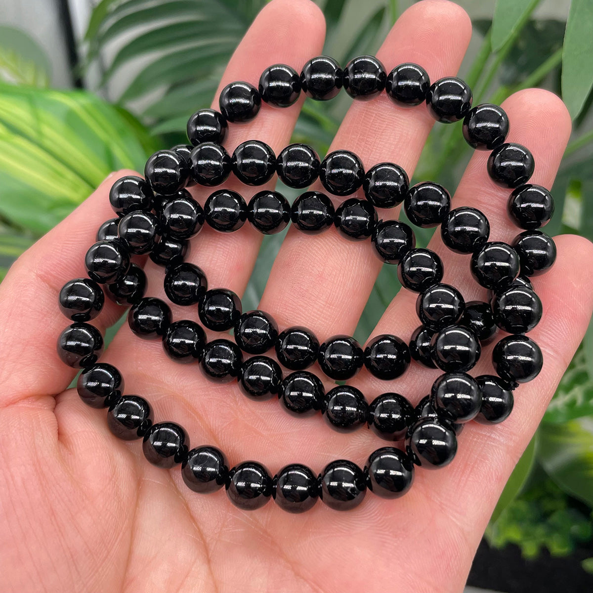 Black Tourmaline Bead Bracelet