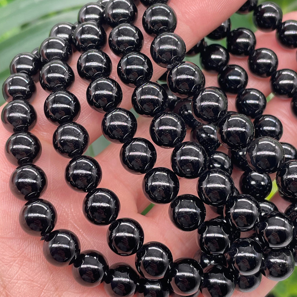 Black Tourmaline Bead Bracelet