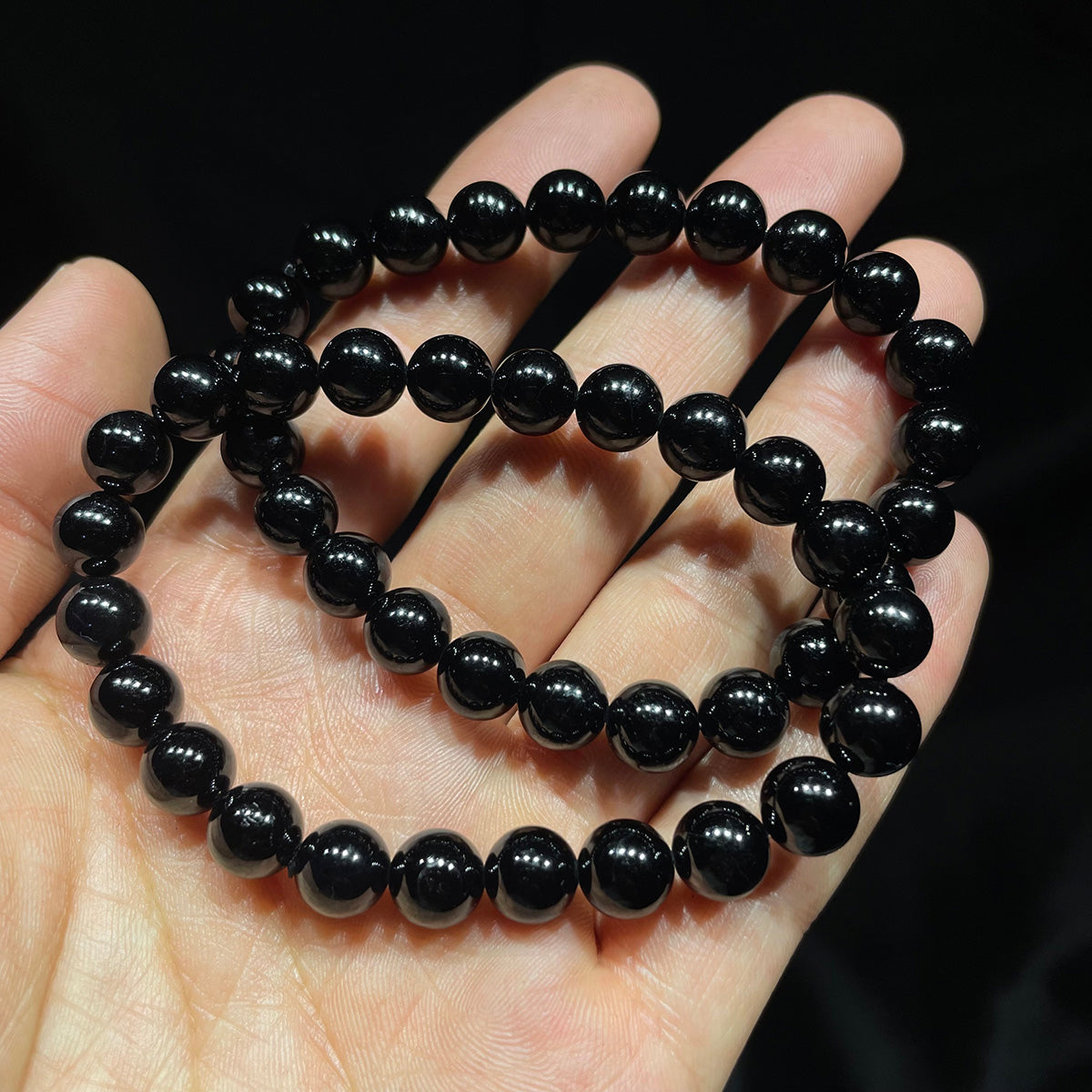 Black Tourmaline Bead Bracelet