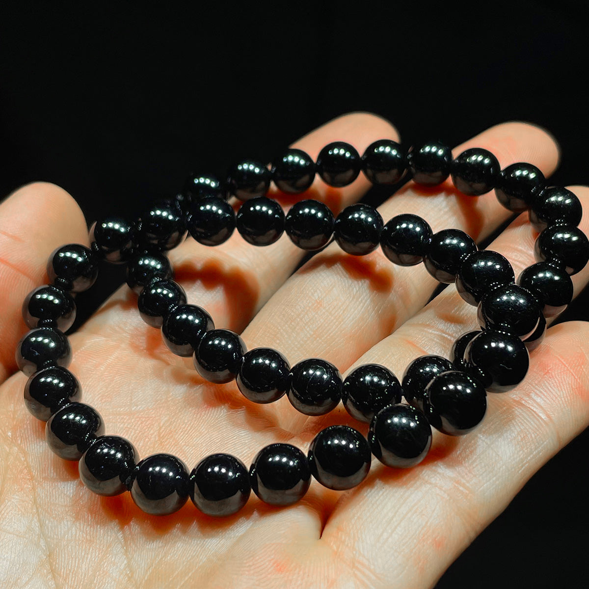 Black Tourmaline Bead Bracelet