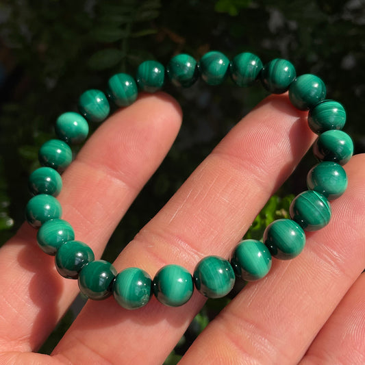 cat eye malachite bracelet