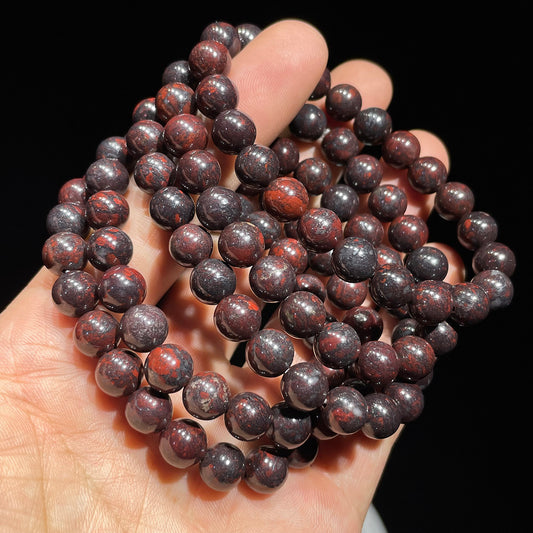 chicken blood stone bracelet