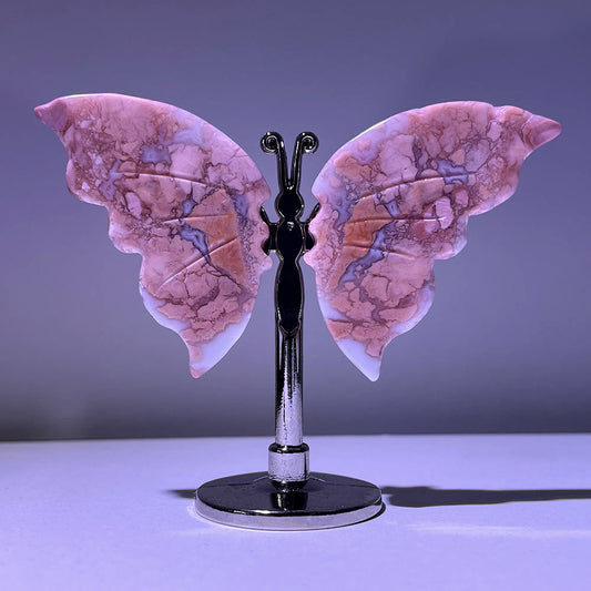 cotton candy agate butterfly