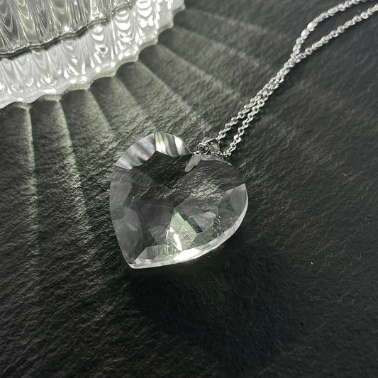 crystal heart pendant