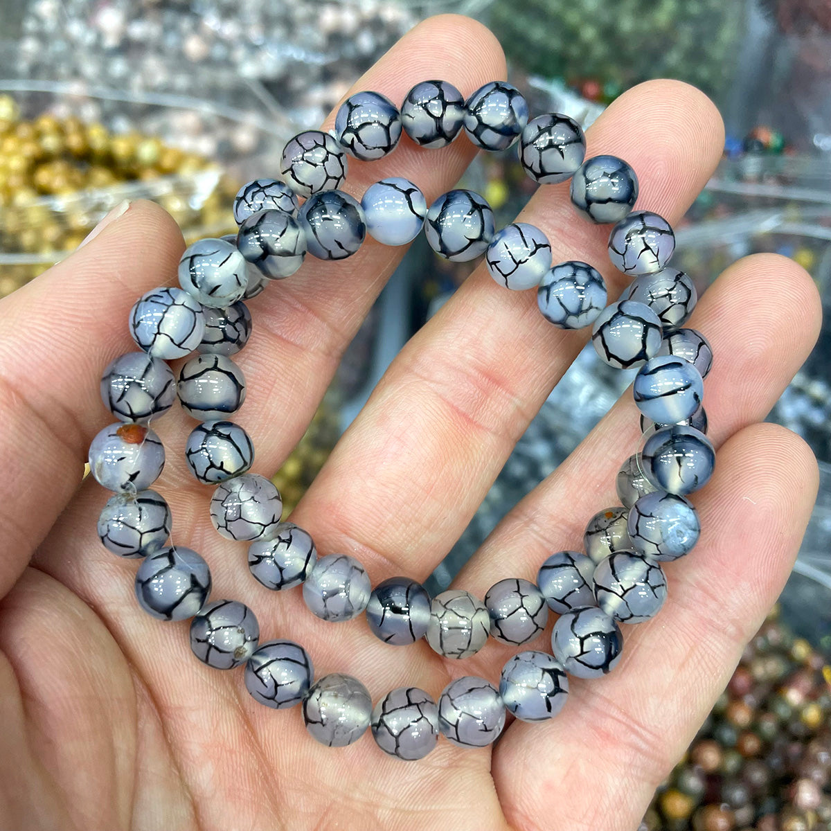 dragon vein agate bracelet