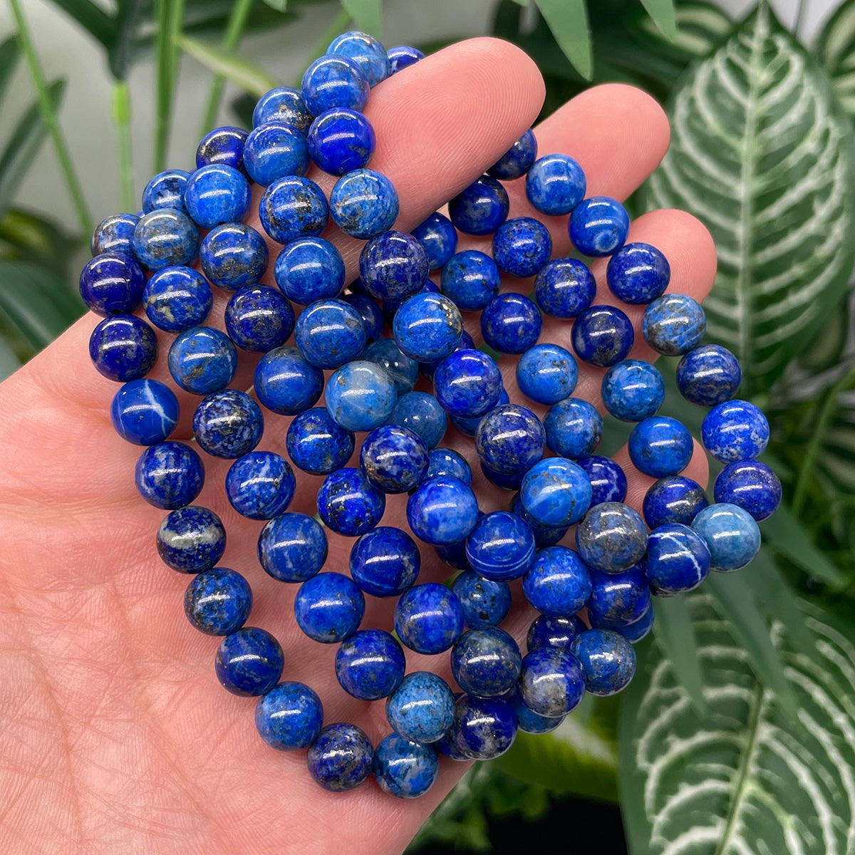 Lapis Lazuli Bead Bracelet Real Crystal Bracelet Healing Stones Bracelets For Women