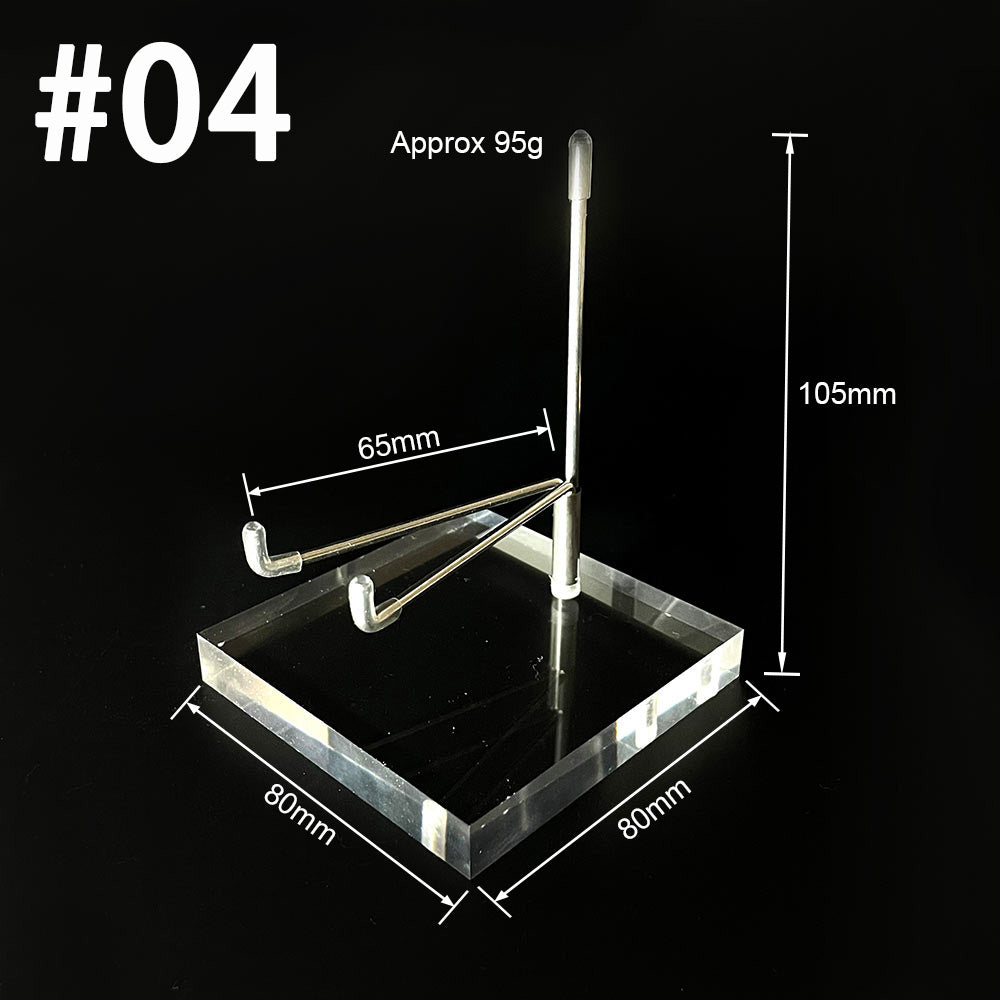 The #04 large mineral display stand showing its dimensions in millimeters.