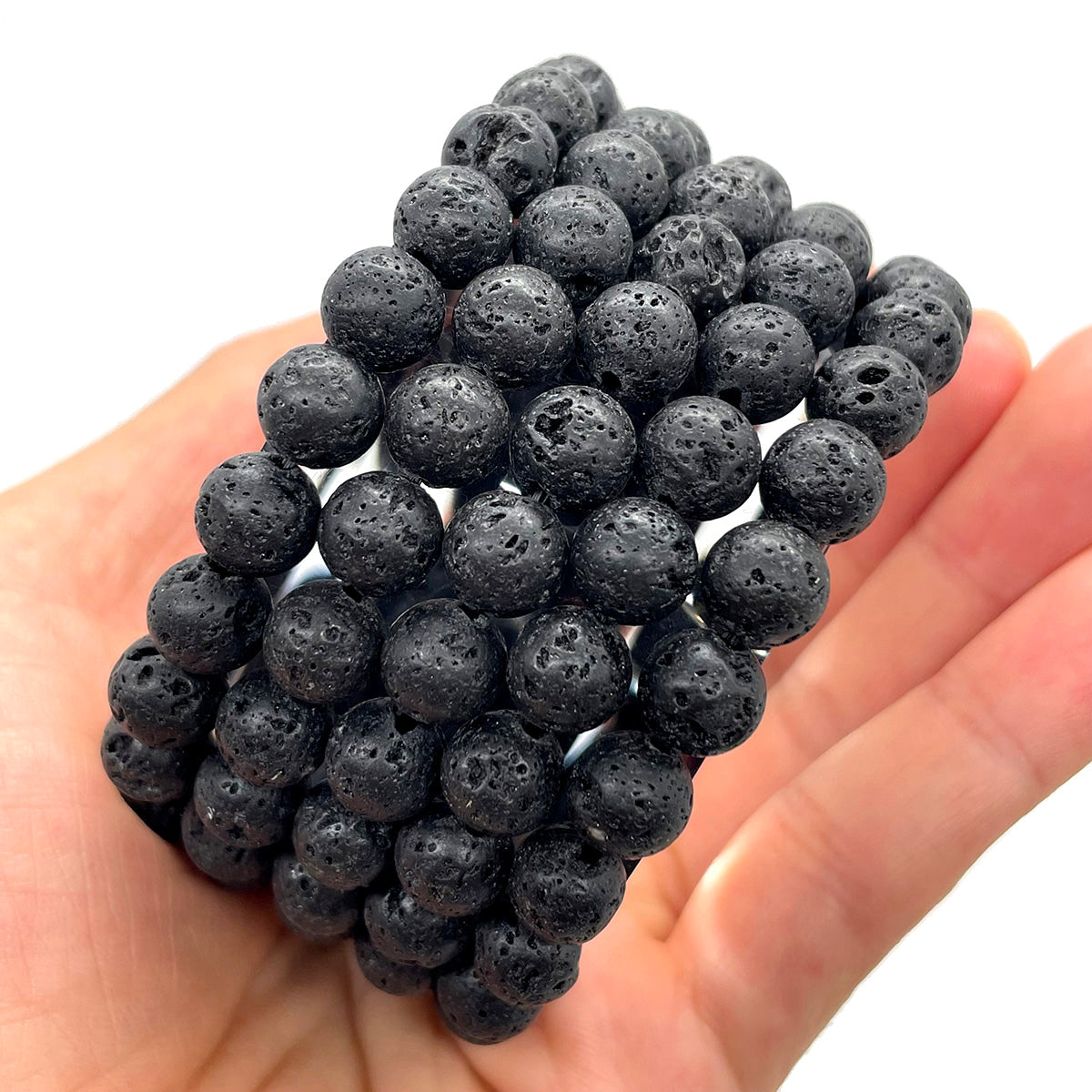 lava rock stone bracelet