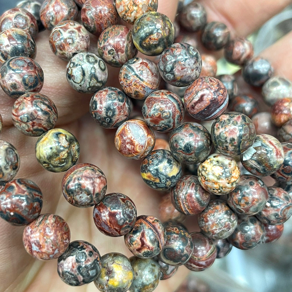leopard skin jasper bead