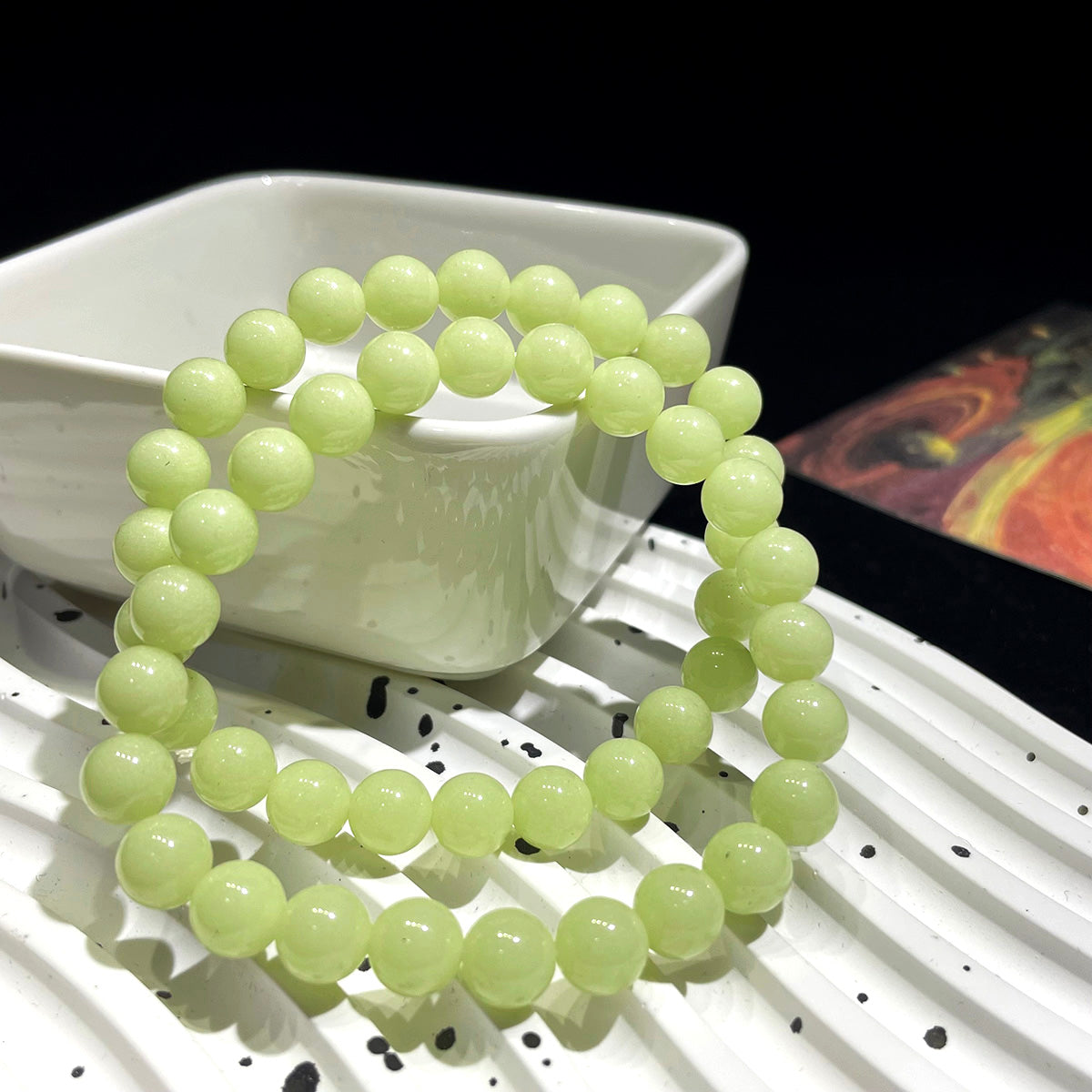 luminous Stone Bead Bracelet