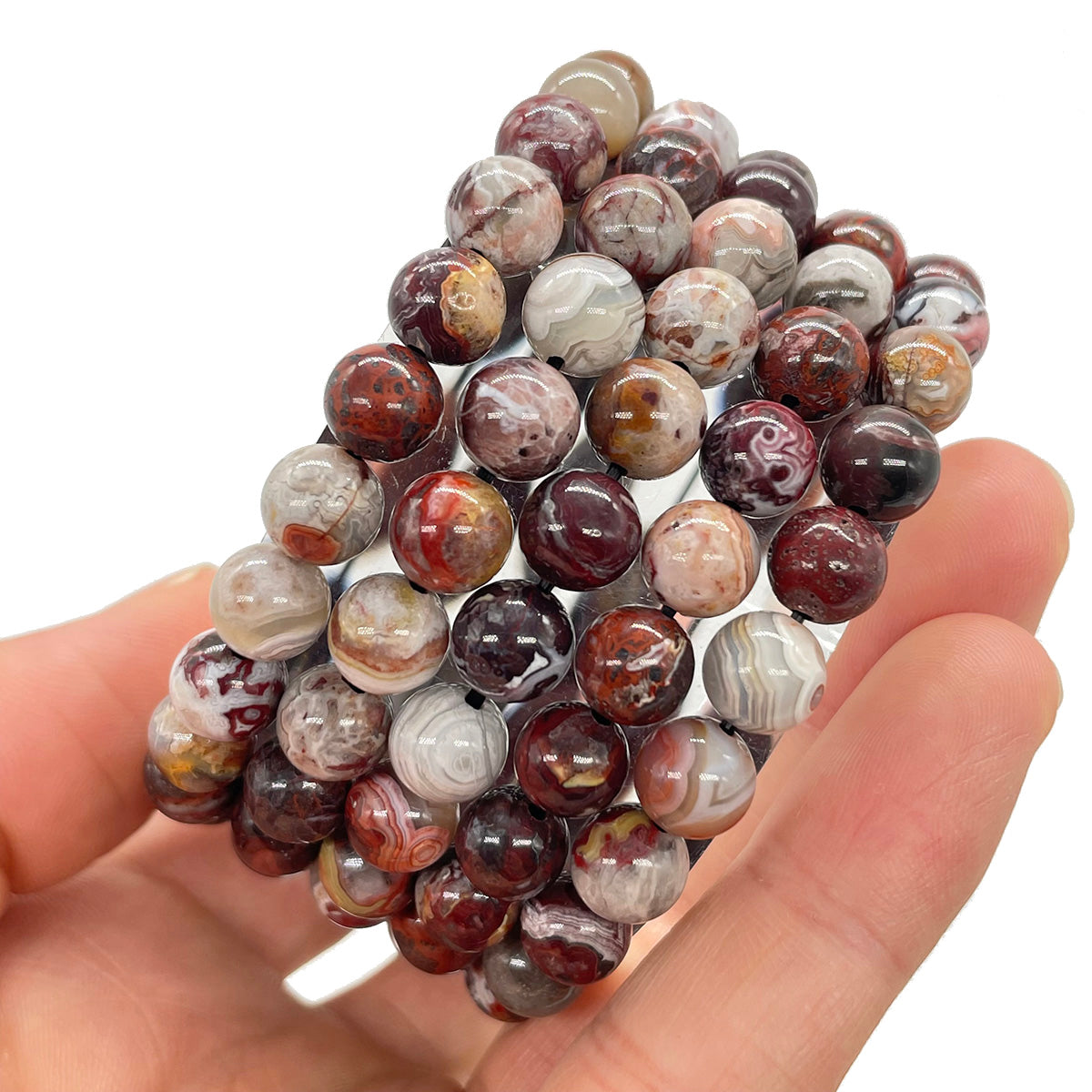 Mexico Agate Bead Bracelet Real Crystal Bracelet Healing Stones Bracelets For Women