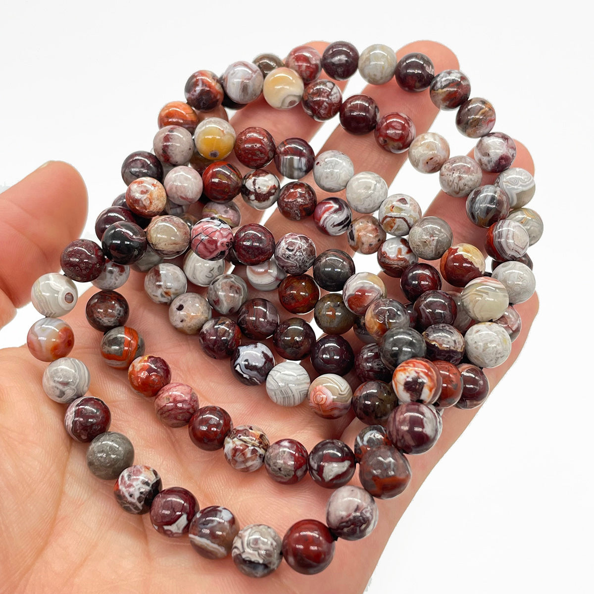 Mexico Agate Bead Bracelet Real Crystal Bracelet Healing Stones Bracelets For Women