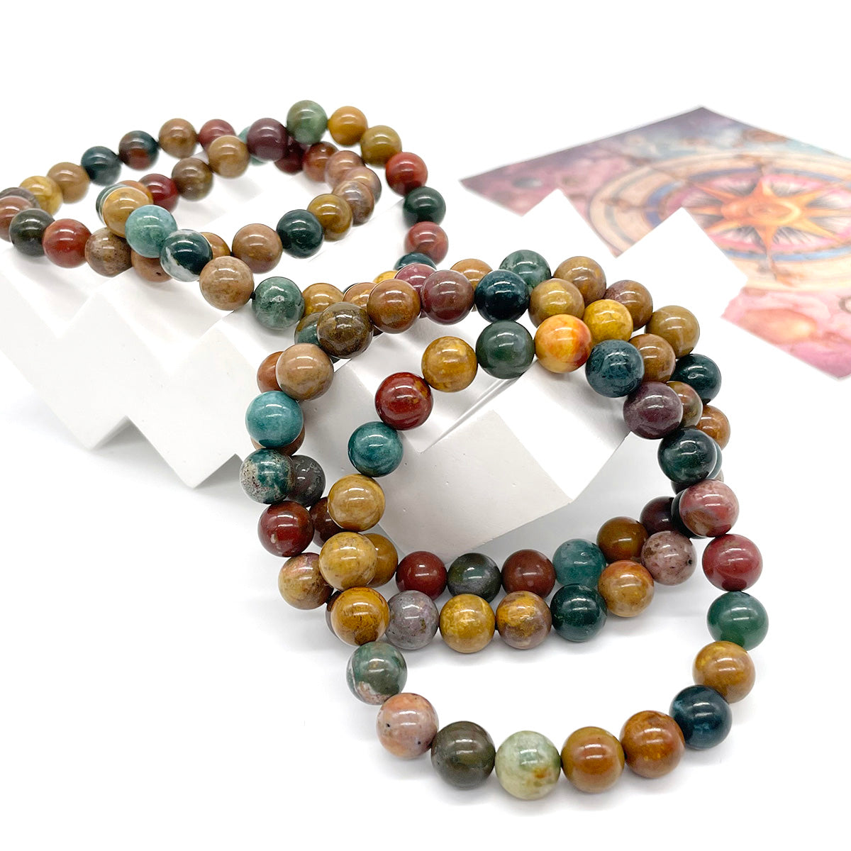 ocean jasper bead bracelet
