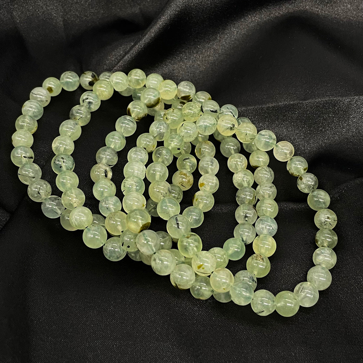 Prehnite Bead Bracelet Real Crystal Bracelet Healing Stones Bracelets For Women