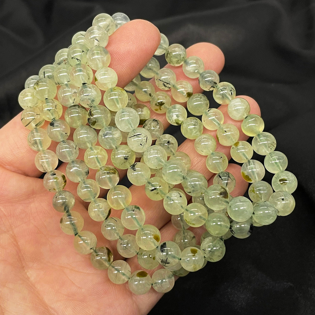 Prehnite Bead Bracelet Real Crystal Bracelet Healing Stones Bracelets For Women