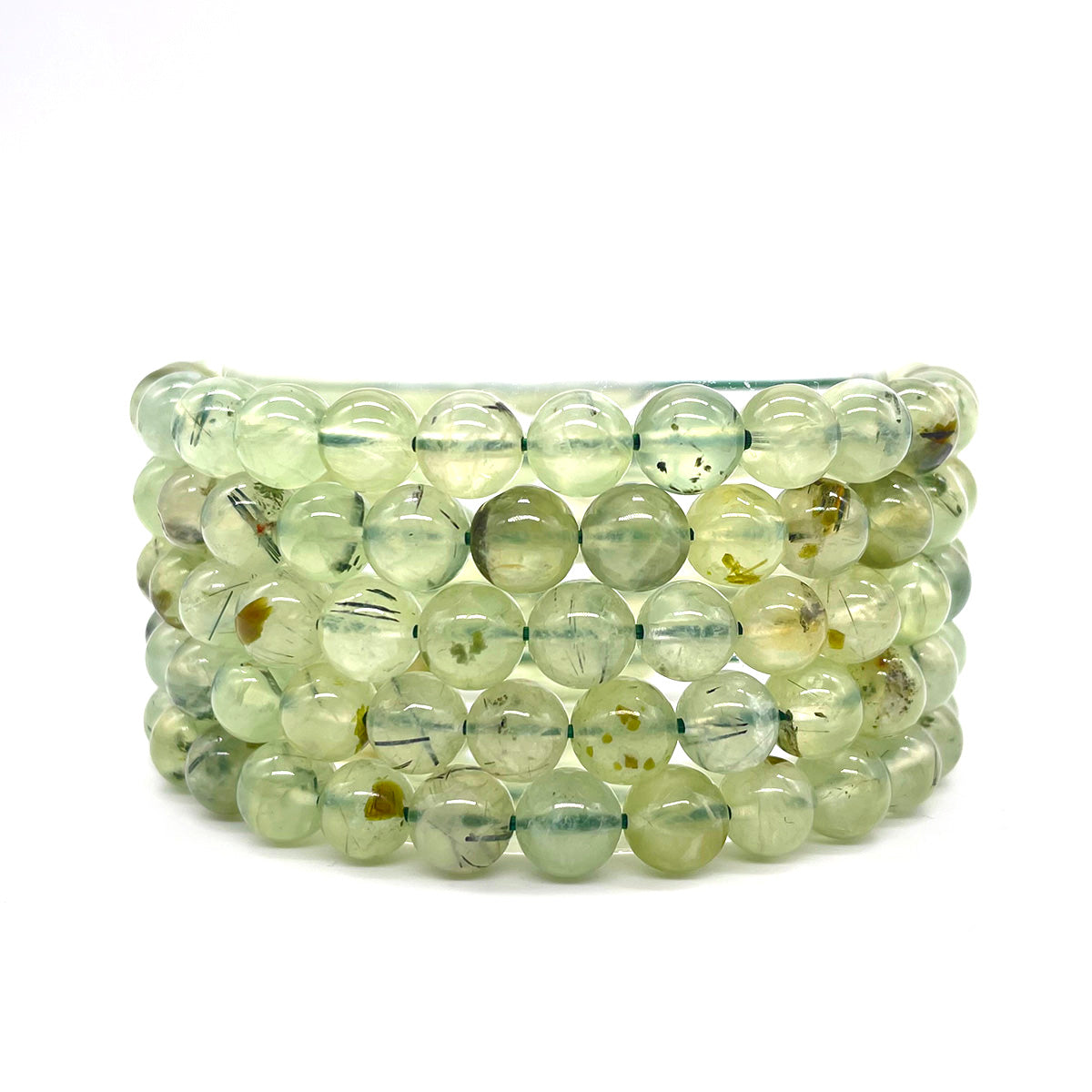 prehnite bead bracelet