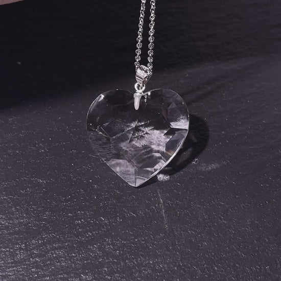 natural clear quartz pendant