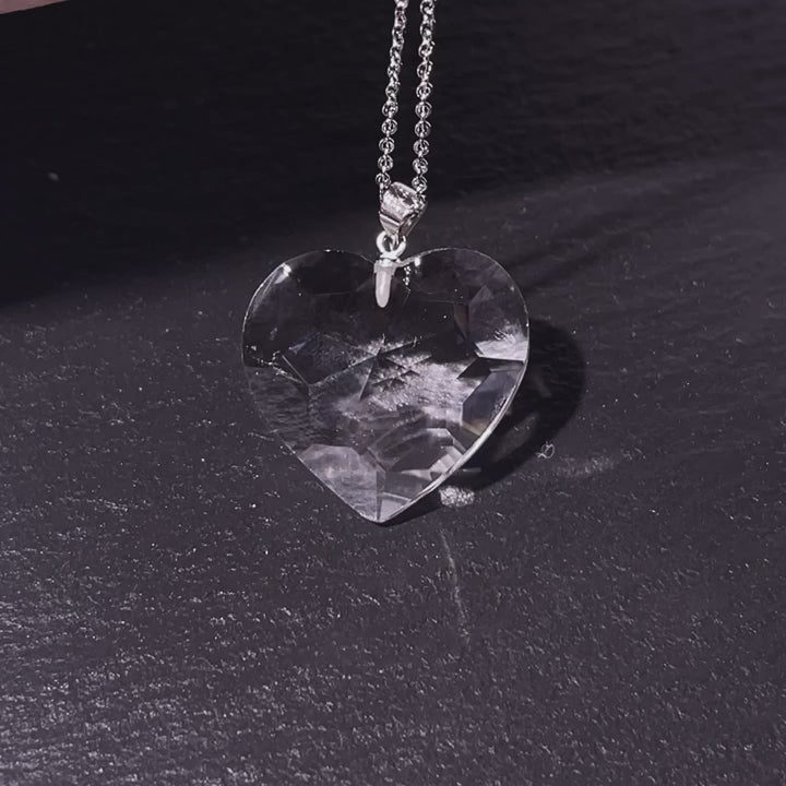 natural clear quartz pendant