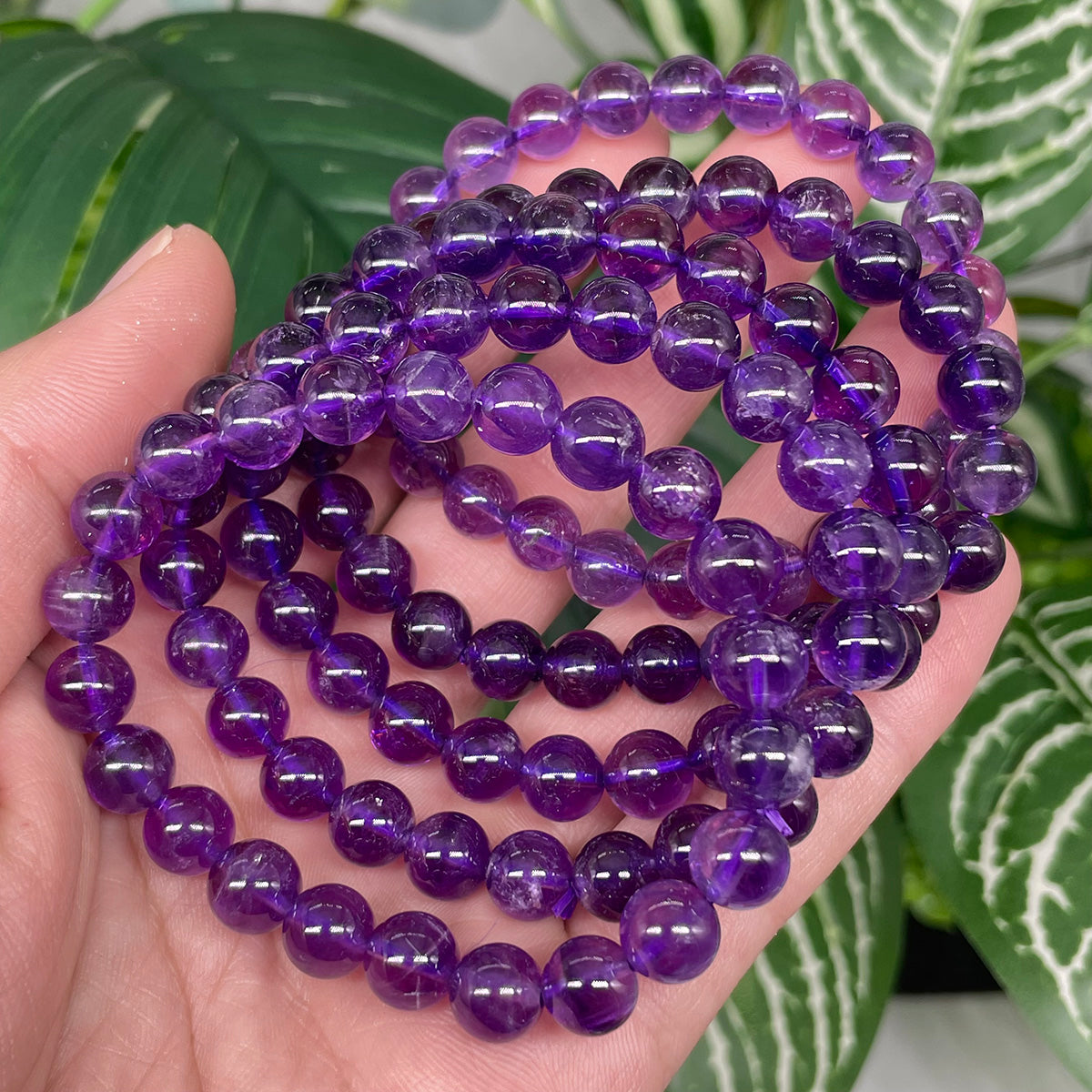 purple crystal bracelet