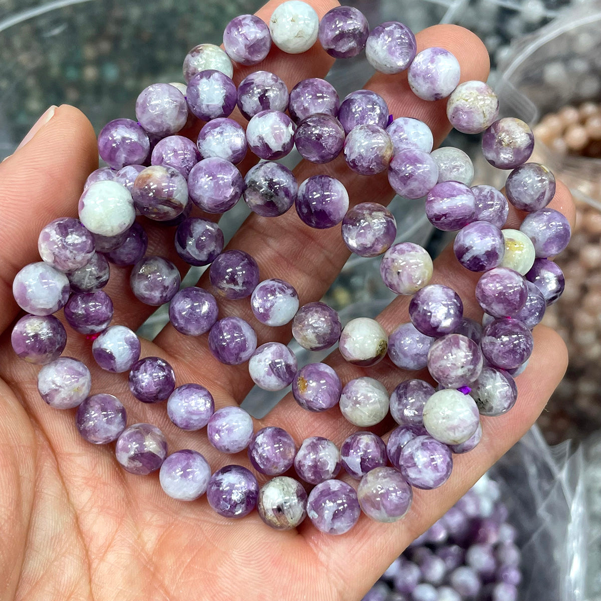 purple mica bracelet