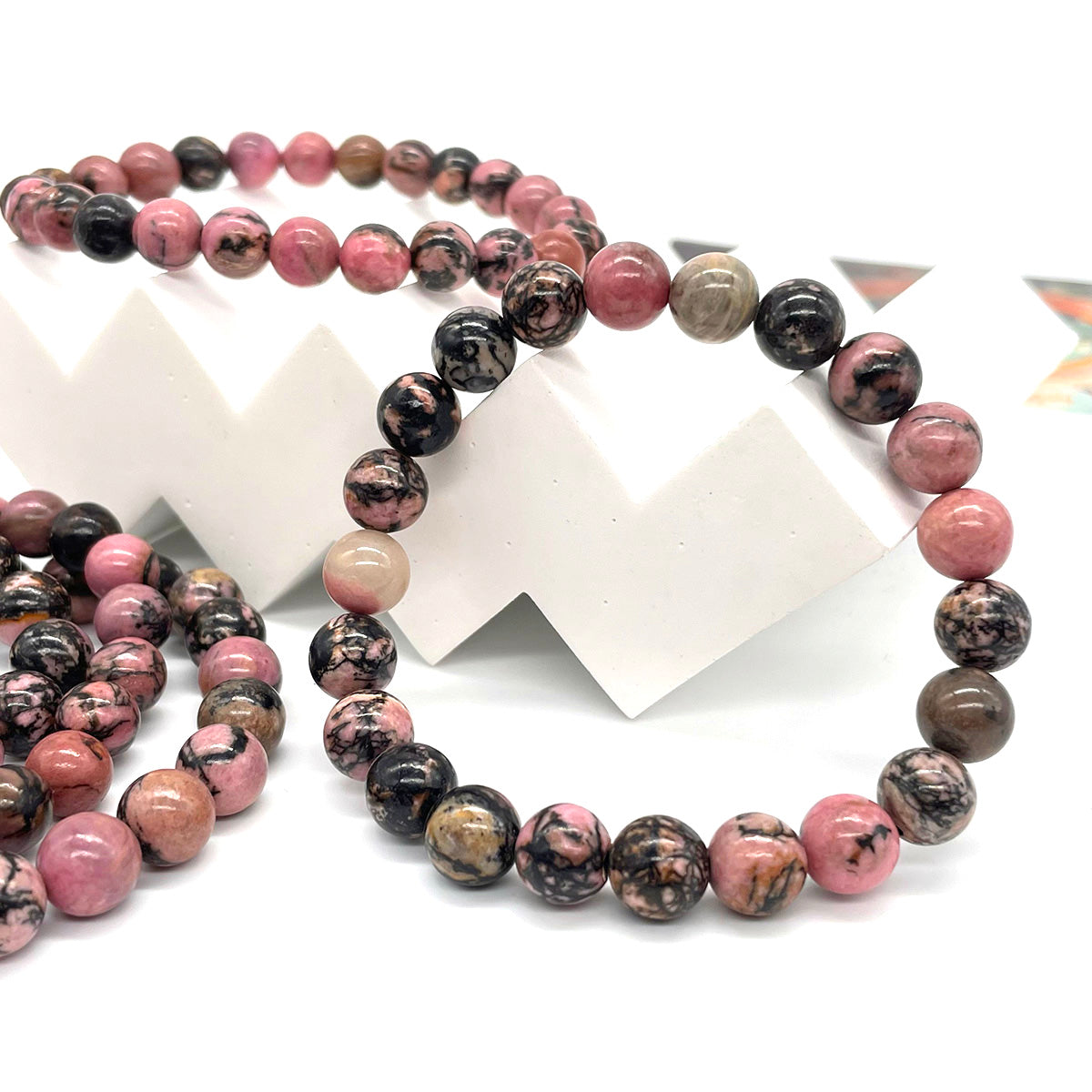 Rhodonite Jasper Bead Bracelet Real Crystal Bracelet Healing Stones Bracelets For Women