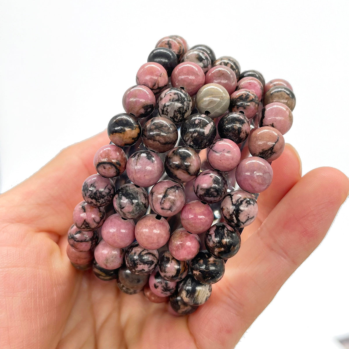 Rhodonite Jasper Bead Bracelet Real Crystal Bracelet Healing Stones Bracelets For Women