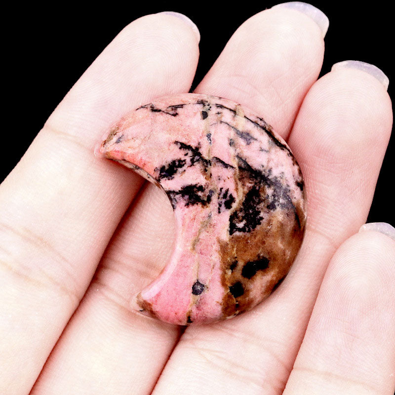 Mini Crystal Moon Carving | Natural Gemstone Pocket Stone