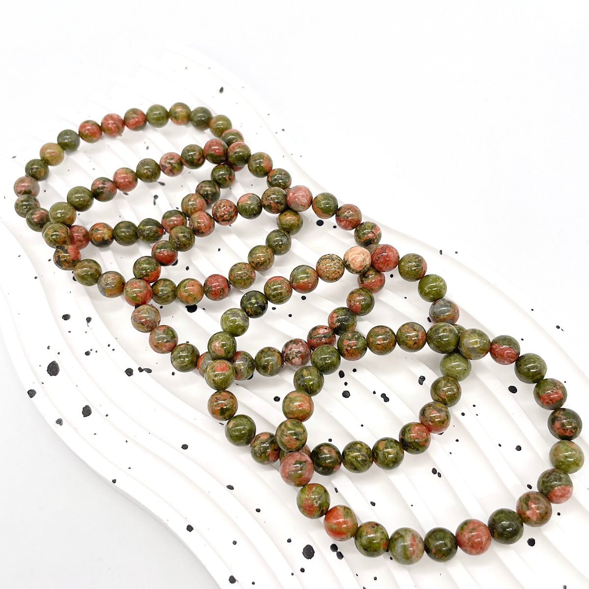 unakite bead bracelet